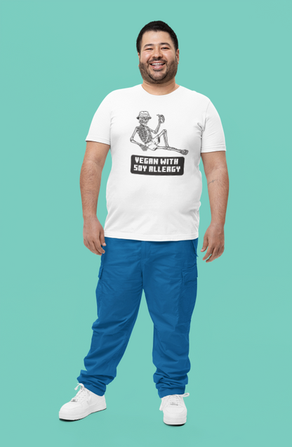 Vegan with soy allergy (male/unisex-vd-t-shirt)