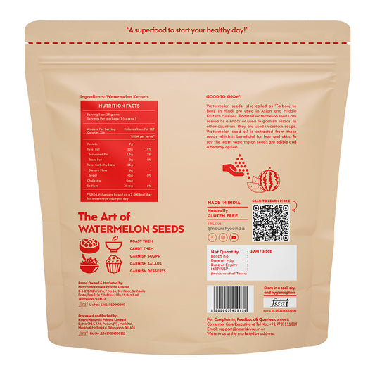 NOURISH YOU Raw Watermelon (Tarbooj Seeds) 150G