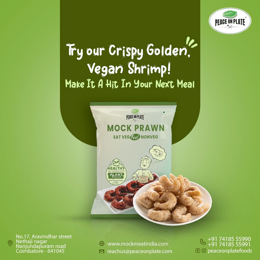 Peace on Plate Mock Prawns, 1kg (Bangalore only)