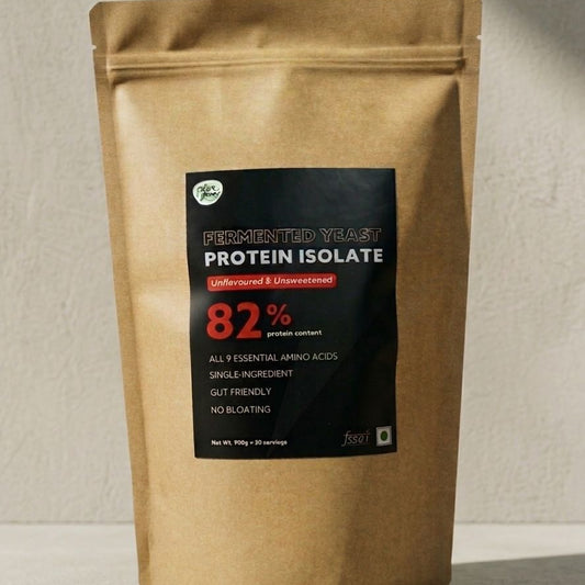 Plant Yum Fermented Yeast Protein Isolate Powder | 82% Protein Content | Unflavoured & Unsweetened | Gut Friendly | Single Ingredient | 900g