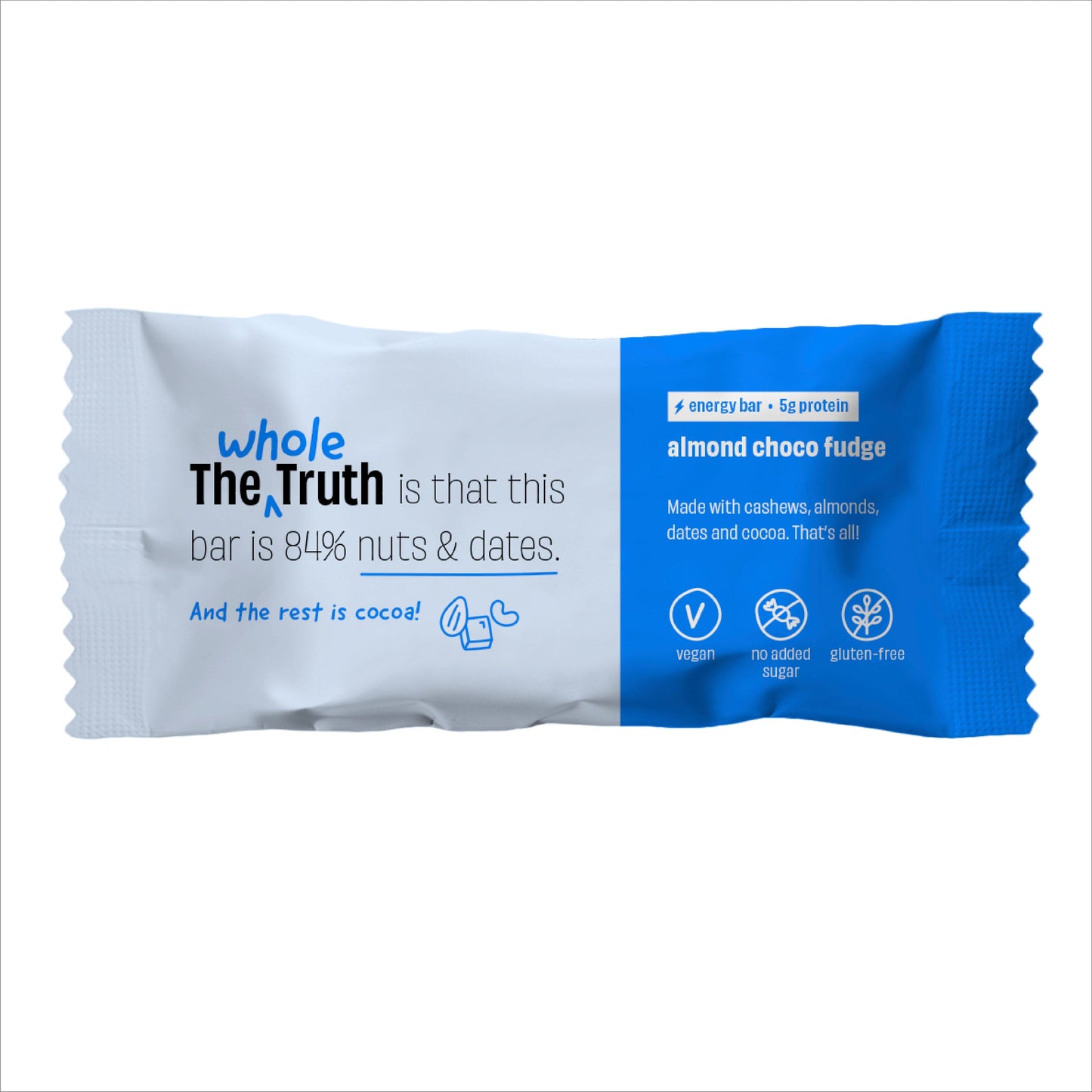 The Whole Truth Energy Bars - Almond Choco Fudge Pack of 10 (10 x 40g)