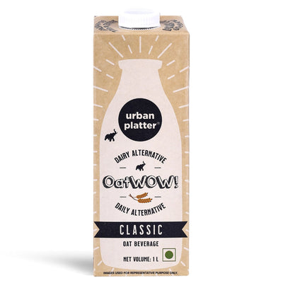 Urban Platter OatWOW Classic Oat Beverage, 1 Litre [Plant-based Dairy Alternative]