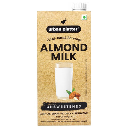 Urban Platter Almond Milk, 1 Litre [Unsweetened, Dairy-free, Plant-Based]