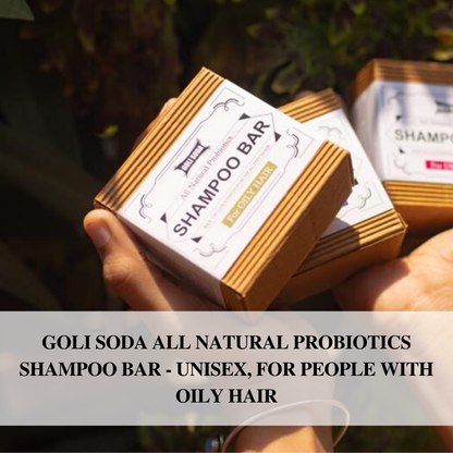 Goli Soda All Natural Probiotics Shampoo Bar for Oily Hair - 90 g