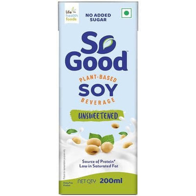  So Good Natural Unsweetened Plant Based Vegan Soya Milk Beverage 200ml Online In India