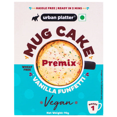 Urban Platter Dairy Free Mug Cake Premix Vanilla Funfetti 90g (Gluten Free)