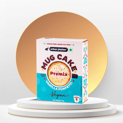 Urban Platter Dairy Free Mug Cake Premix Vanilla Funfetti 90g (Gluten Free)