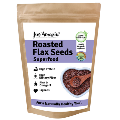 Jus Amazin Roasted Organic Flax Seeds (250g)