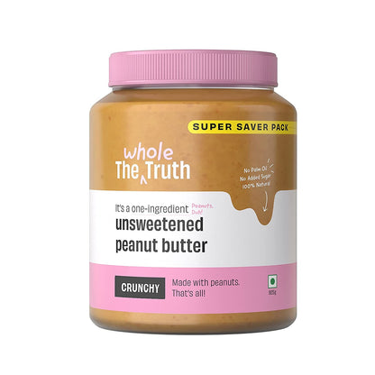 The Whole Truth - Unsweetened Peanut Butter - Crunchy 925g