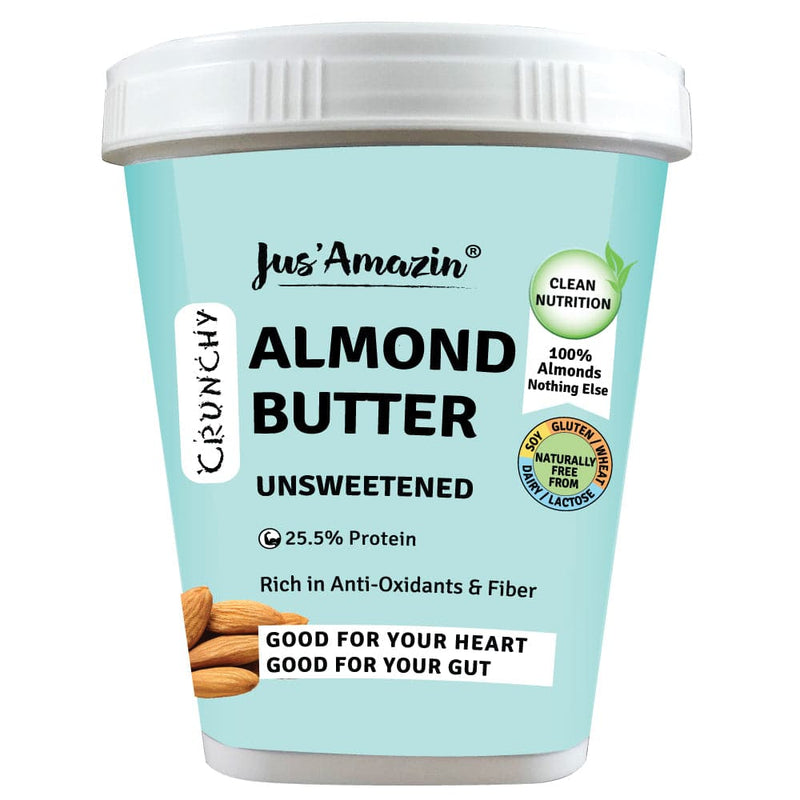 Jus Amazin CRUNCHY Almond Butter - Unsweetened (1kg)