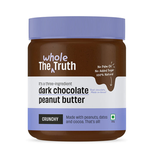 The Whole Truth - Dark Chocolate Peanut Butter - Crunchy | All Natural | Gluten Free 325g