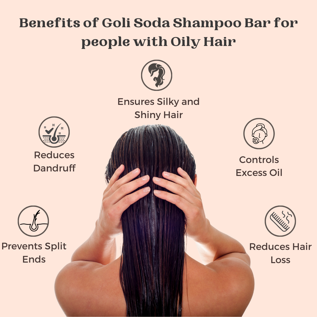 Goli Soda All Natural Probiotics Shampoo Bar for Oily Hair - 90 g