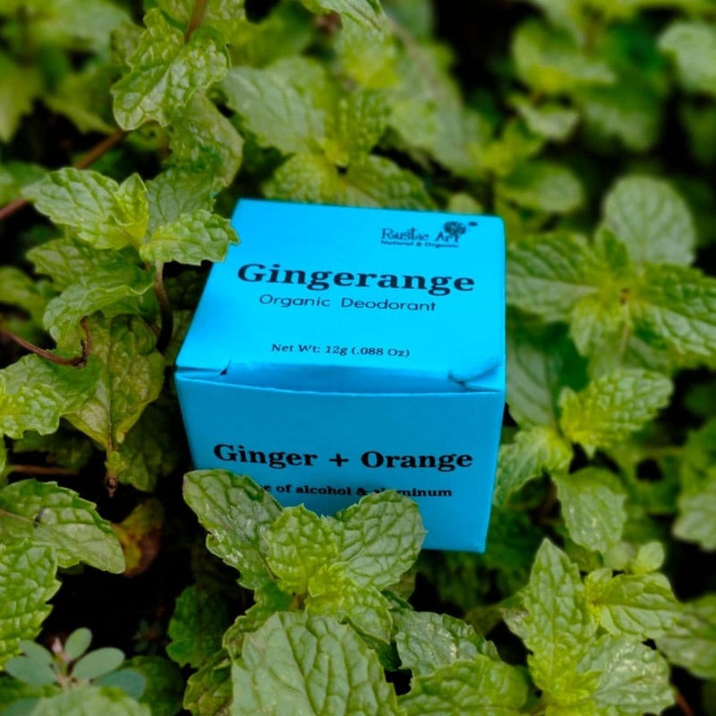 Rustic Art Gingerange Organic Deodorant Balm with Vitamin E (12g)