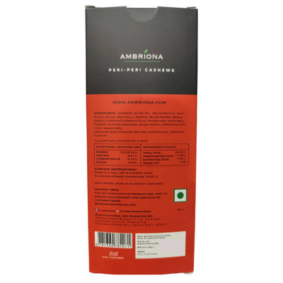 Ambriona Peri-Peri Almonds & Peri-Peri Cashews All Natural , Source of Protein , Nutrients & Antioxidants . NON GMO, VEGAN , GLUTEN FREE & KETO FRIENDLY | 2 x 50 gm - Vegan Dukan