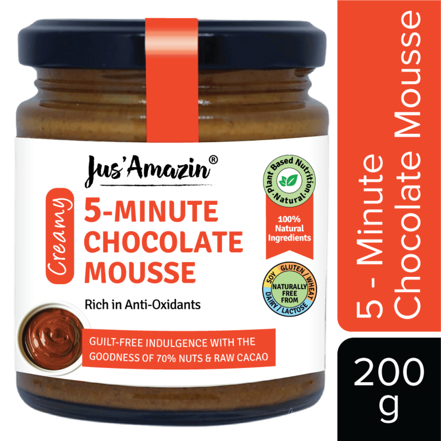 Jus Amazin 5-Minute Chocolate Mousse (200g) - plant based Dukan