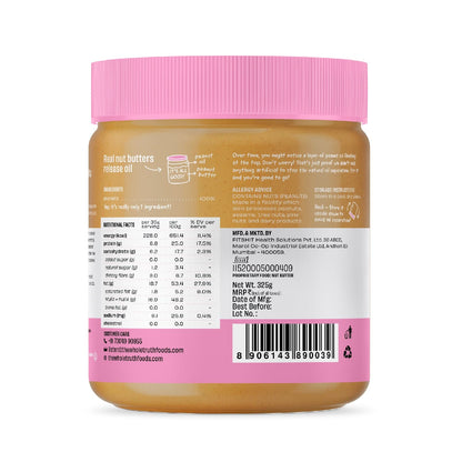 The Whole Truth - Unsweetened Peanut Butter - Creamy 325g