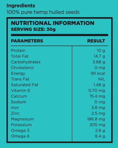 India Hemp and Co - Hemp Hearts - plant based Dukan