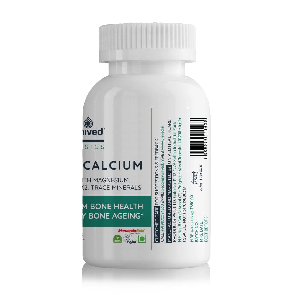 Unived Basics Plant Calcium- 60 Capsules