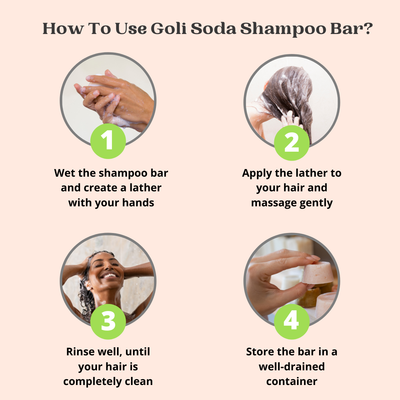 Goli Soda All Natural Probiotics Shampoo Bar for Oily Hair - 90 g