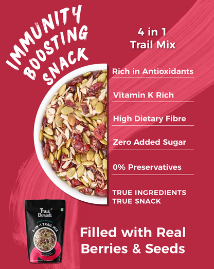 True Elements Roasted 4-in-1 Trail Mix Seeds - plant based Dukan