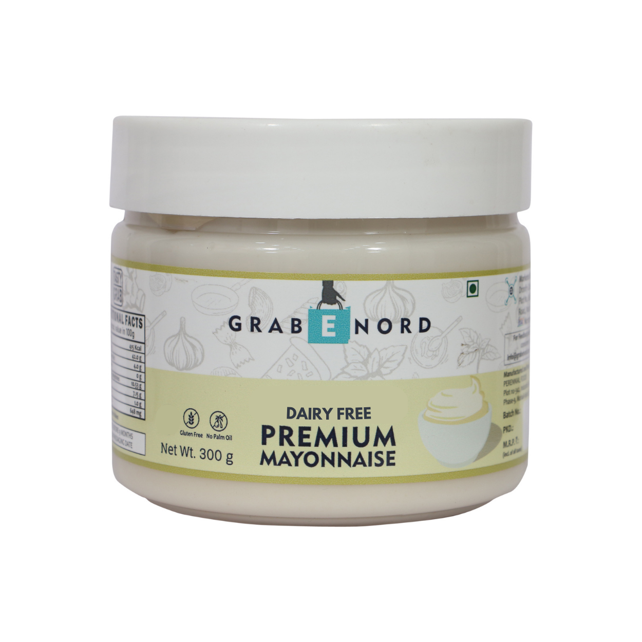 Grabenord Premium Mayonnaise - 300g (Dairy Free, Palm Free, Plant Based)