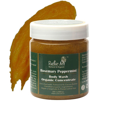 Rustic Art Rosemary Peppermint Body Wash Concentrate (200gm)