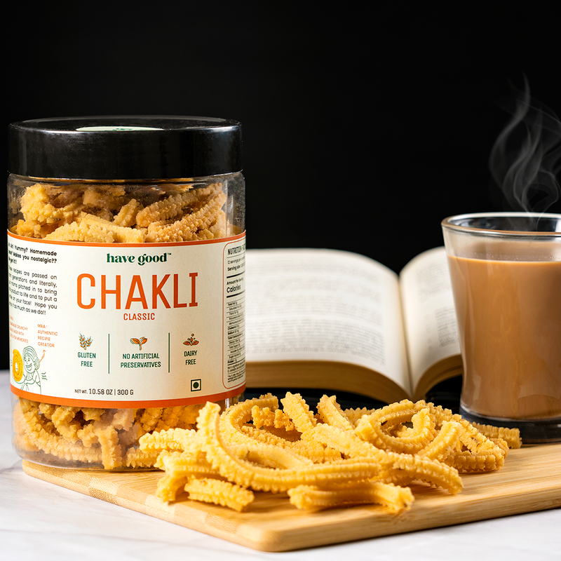 Have Good Chakli (Classic Flavor) | Delicious Namkeen & Snacks | Gluten Free | Dairy Free | No Artificial Preservatives | 300gm