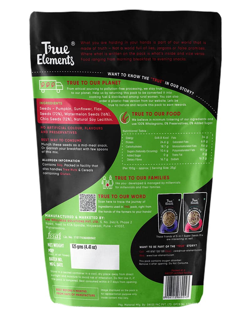 True Elements 5-in-1 Super Seeds Mix - plant based Dukan