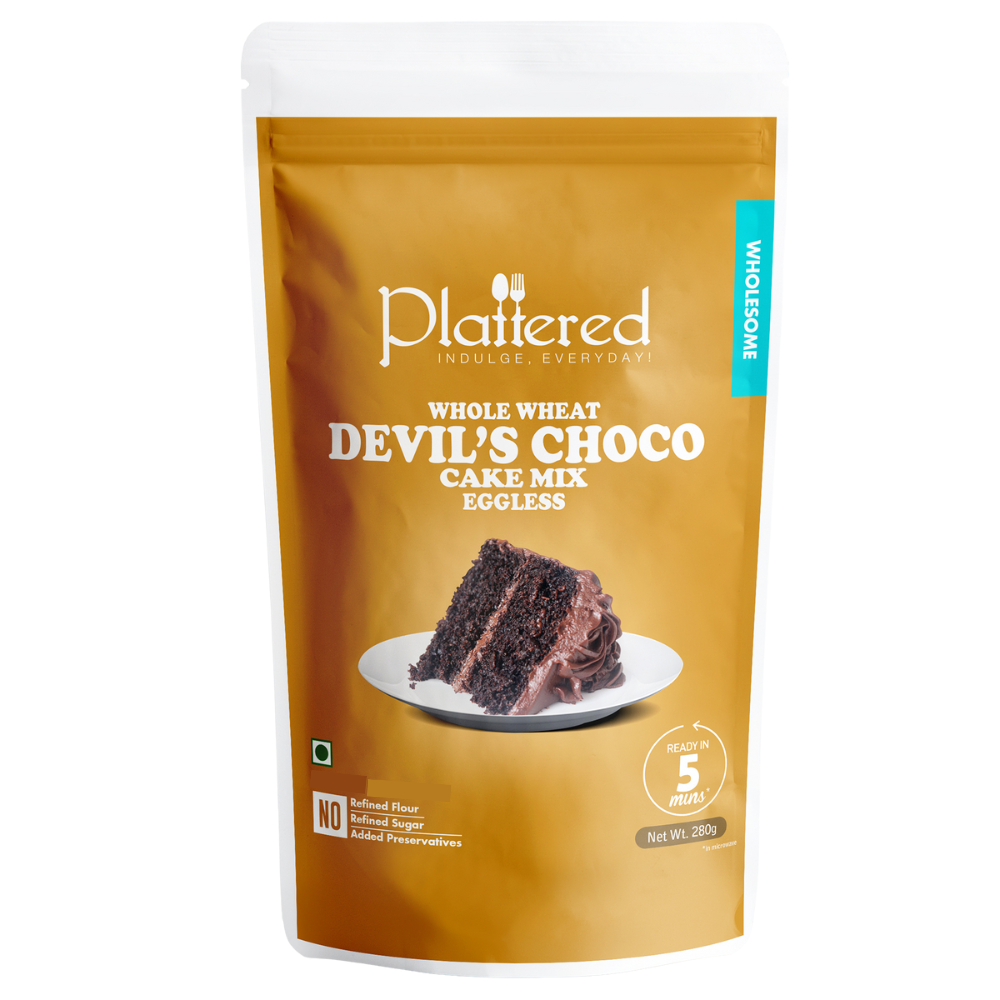 Plattered Devil's Choco Cake Mix (Whole Wheat) 280g