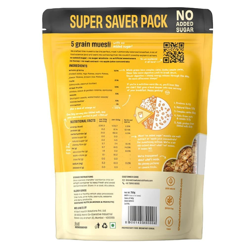The Whole Truth 5 Grain Muesli - 750g