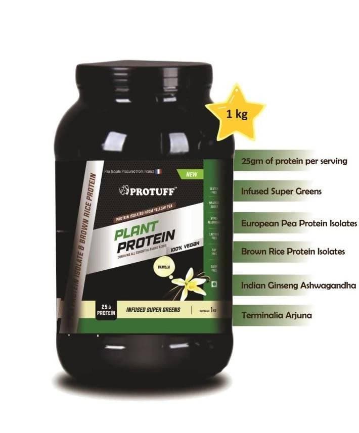 Protuff Vanilla Plant Based Vegan Protein Powder Post Workout Online