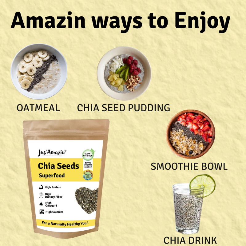 Jus Amazin Organic Chia Seeds (500g)