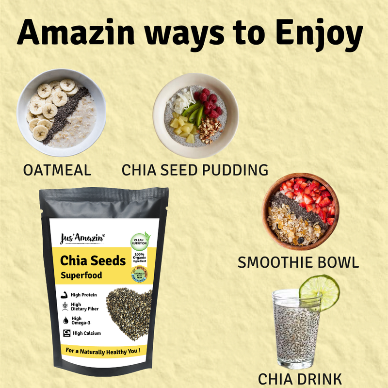 Jus Amazin Organic Chia Seeds (100g)