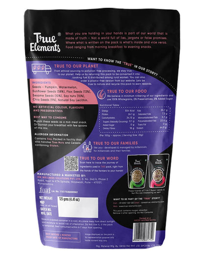 True Elements 7-in-1 Super Seeds And Nut Mix - plant based Dukan