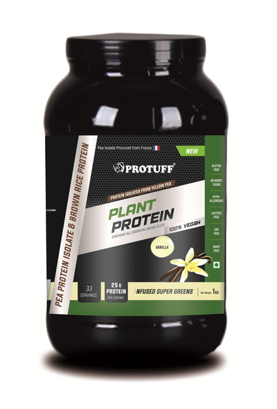 Protuff Vanilla Plant Based Vegan Protein Powder Post Workout Online