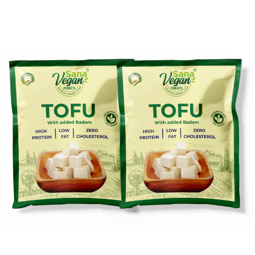 Sana Vegan Products Tofu(With added badam) 200g (Pack of 2)