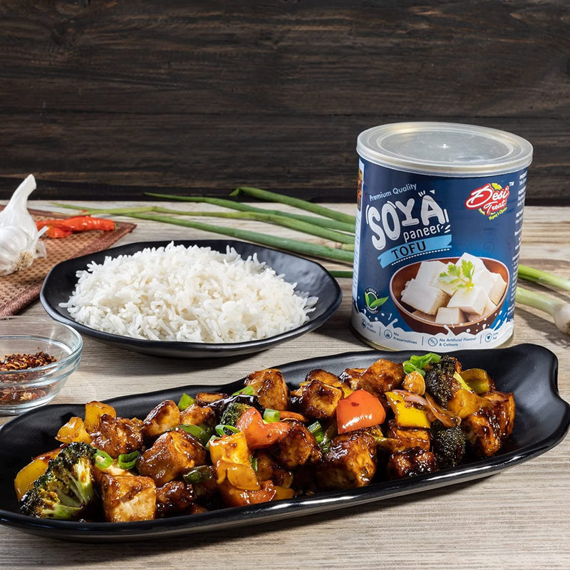 Desi Treat Soya Tofu, (with brine), 800gm (Drained weight 500gm)