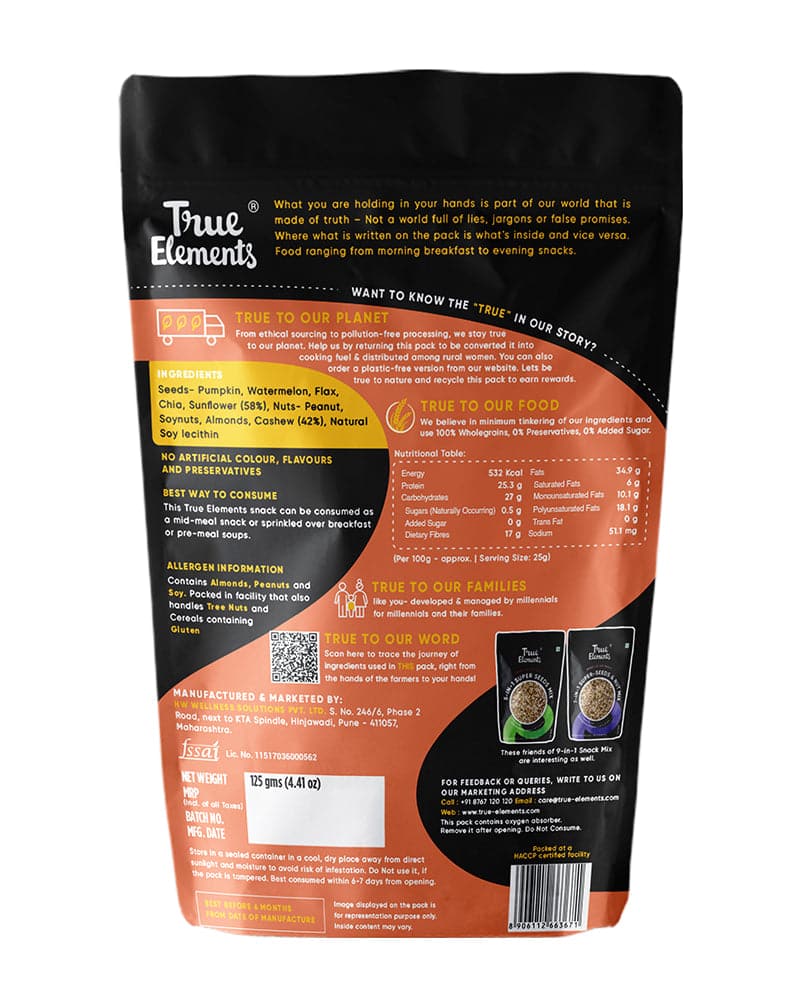 True Elements Roasted 9 in 1 Snack Mix - plant based Dukan
