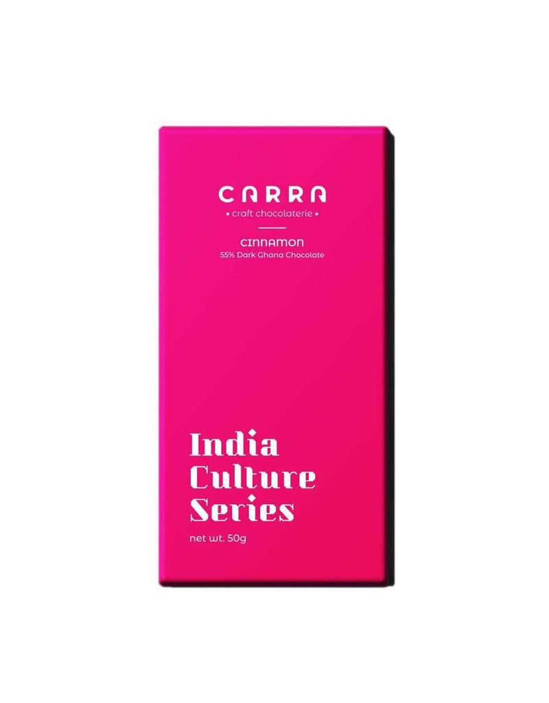 Carra Cinnamon | India Culture Series | 55% Dark Chocolate | 50g x 3 bars - plant based Dukan