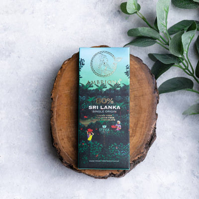 Ambriona - Dark Chocolate 80% Cocoa Sri Lanka Single Origin | Pack of 2| Sugar Free | Gluten Free | 2 x 50 gm