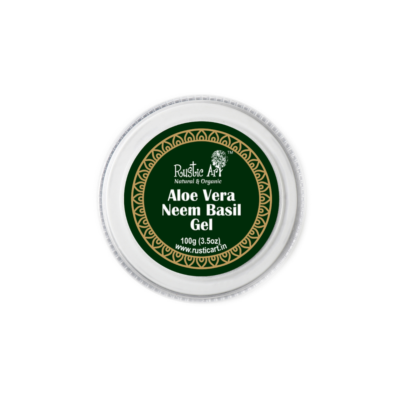 Aloe Vera Neem Basil Gel (100gm) | Organic, Vegan