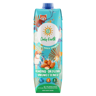 Only Earth Almond Drink Original Unsweetened, 1lit