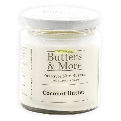 Butters & More Vegan Coconut Butter, Unsweetened & Single Ingredient Nut Butter. (200g) - Vegan Dukan
