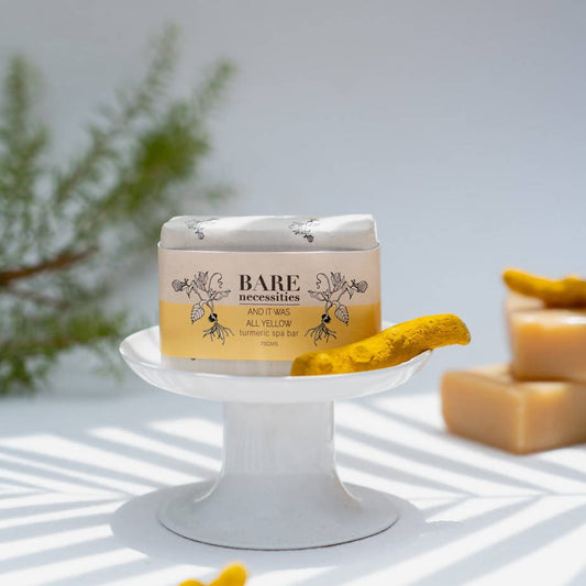 Bare necessities- Turmeric Spa Bar : And It was All Yellow 75g - plant based Dukan