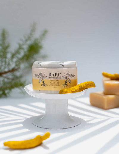 Bare necessities- Turmeric Spa Bar : And It was All Yellow 75g - plant based Dukan
