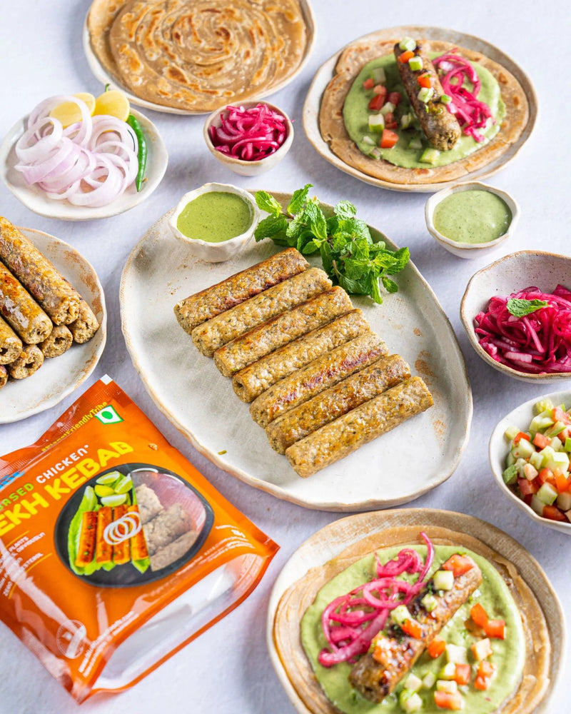 Bluetribe Plant-Based Chicken Seekh Kebab  (250 gms)