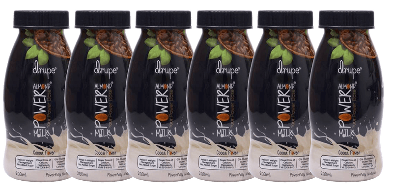 Drupe Cocoa Plant Based Vegan Almond Milk 200 ML(Pack of 6) Online