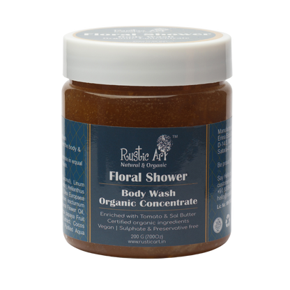 Floral Shower Body Wash Concentrate (200gm) | Organic, Vegan