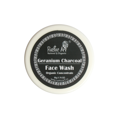 Geranium Charcoal Face Wash Concentrate (50gm) | Organic, Vegan