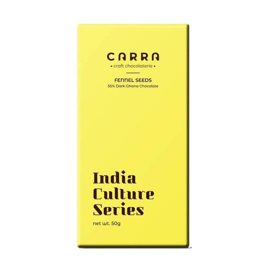 Carra Fennel seeds | India Culture Series | 55% Dark Chocolate | 50g x 3 bars - plant based Dukan